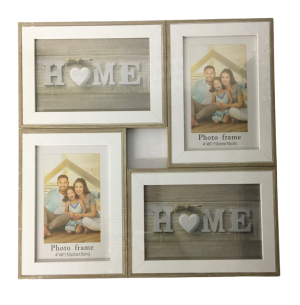 PORTA FOTO PAINEL PLÁSTICO 4X1 30X30CM