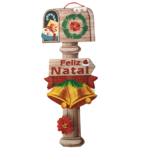 PLACA FELIZ NATAL 22X49CM