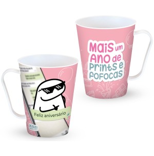 CANECA PLÁSTICA 430ML FLORK ANIVERSÁRIO