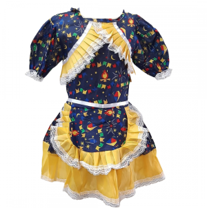 VESVESTIDO INF.TEC. GRACINHA TAM.P/M/G