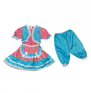 VESTIDO INF.TEC.C/BERMUDA MAGUINHA  TAM.4/6/8/10/12/14