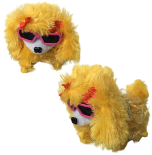 BRINQUEDO CACHORRO MOV.SOM LUZ 16CM