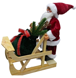  PAPAI NOEL 30CM C/ TRENÓ
