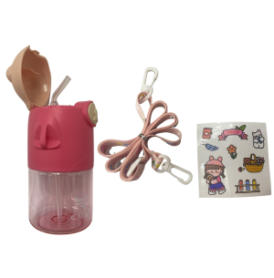 SQUEEZE INFANTIL PLÁSTICA 650ML ALÇA + ADESIVO