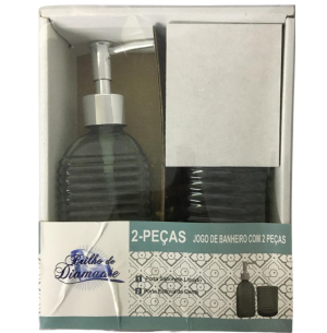 KIT BANHEIRO VIDRO 2PÇS
