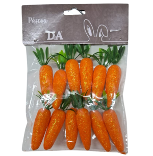 PÁSCOA CENOURA C/GLITTER 5CM 12UN