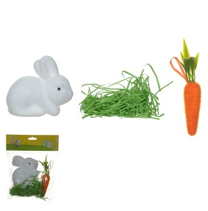 PÁSCOA COELHO ISOPOR 9CM C/CENOURA