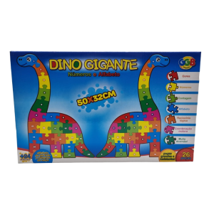QUEBRA CABEÇA  DINO ALFABETO E NÚMEROS 26PÇS