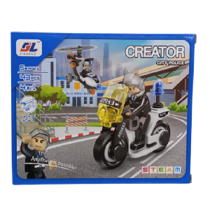 BLOCO MONTAR 43PÇS 4 EM 1 MOTO POLÍCIA