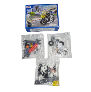 BLOCO MONTAR 43PÇS 4 EM 1 MOTO POLÍCIA
