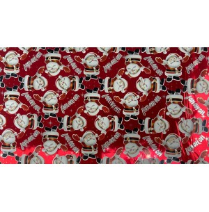 SACO METAL 30X44CM 50UN NATAL 3D VERMELHO 