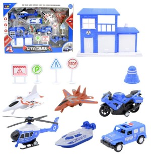 CARRO KIT FRICÇÃO POLÍCIA 14PÇS