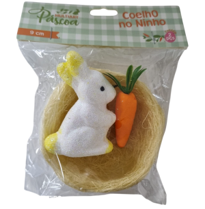 PÁSCOA COELHO ISOPOR NO NINHO 2PÇS