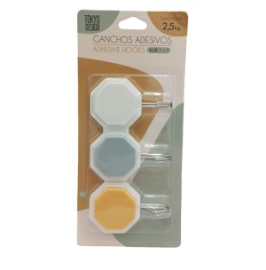 GANCHO ADESIVO PLÁST.2PÇS