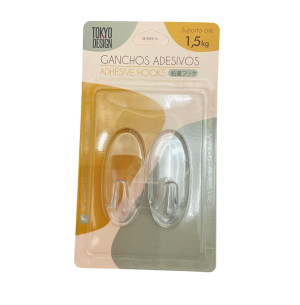 GANCHO ADESIVO PLÁST.2UN