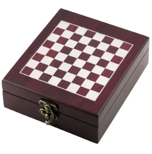 KIT VINHO ESTOJO MALETA+XADRES 4PÇS