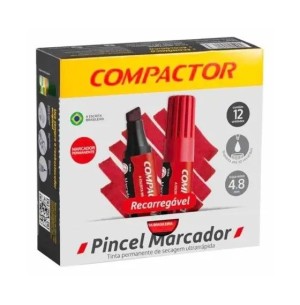 MARCADOR PERMANENTE RECAR.12UN VERMELHO