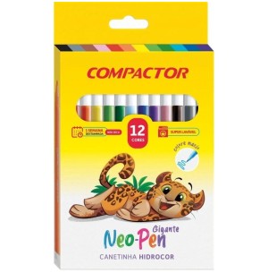 HIDROCOR NEO-PEN GIG. 12 CORES PCT 5UN