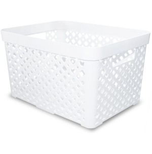 CESTO PLÁST.35X26X20CM C/TAMPA BRANCO