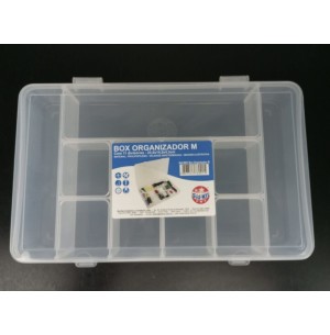 MALETA ORGANIZADORA PLÁST.11 DIV. 23X14CM TRANSPARENTE