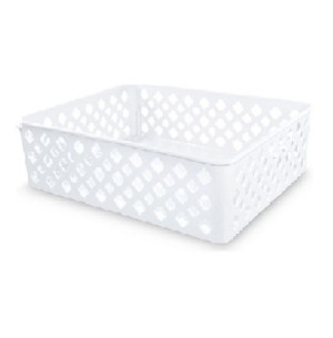 CESTO PLÁST.34X25X6CM BRANCO