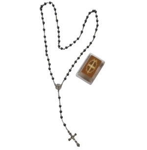 TERÇO HEMATITA CX.SÃO BENTO