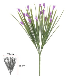 FLOR BUQUÊ COPO LEITE X5 33CM LAVANDA