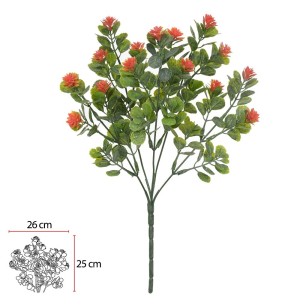 FLOR BUQUÊ X5 32CM LARANJA