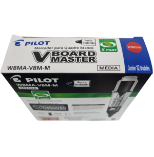 MARCADOR QUADRO BR.RECAR.CART.WBM-M C/12UN VERMELHO