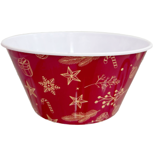 BOWL PLÁSTICO 15X7CM VERMELHO