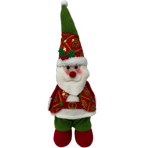BONECO DE NEVE/PAPAI NOEL PAETÊ LUZ 30CM