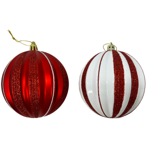 BOLA CX 8CM 4UN GLITTER GOMOS VM/BR