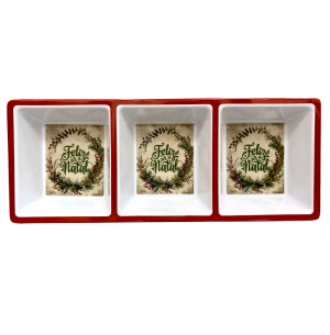 PETISQUEIRA MELANINA 3DIV.15X37CM GUIRLANDA FELIZ NATAL