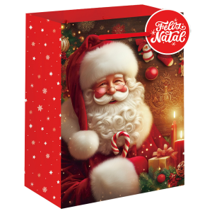 SACOLA PRES.26X32CM PAPAI NOEL