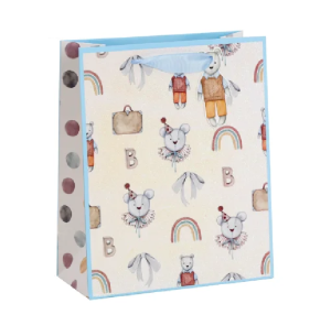 SACOLA PRES.18X23CM GLITTER BEBE