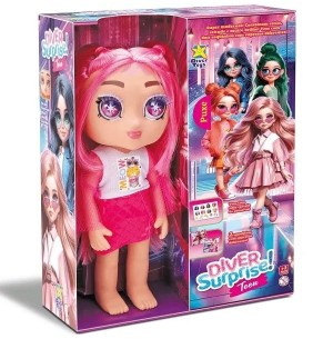 BONECA DIVER SURPRISE TEEN CABELO ROSA