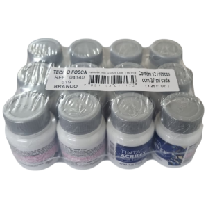 TINTA TECIDO FOS.37ML 12UN BRANCO