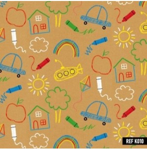 BOB.PAPEL KRAFT 60CMX100M INFANTIL