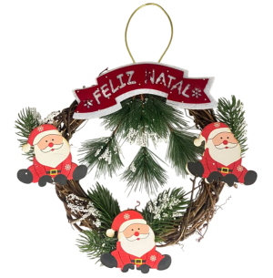 GUIRLANDA 20CM SISAL FELIZ NATAL 