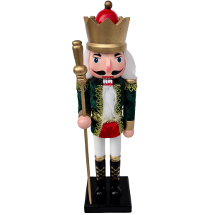 ENFEITE QUEBRA NOZES MAD.VD/VM 30CM