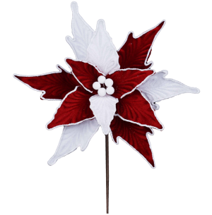 FLOR BICO DE PAPAGAIO GLITTER 30CM VM/BR