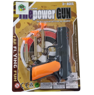 PISTOLA ATIRA DARDO 12CM 3UN