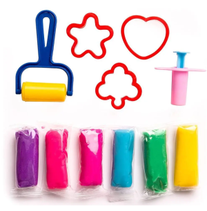 KIT MASSA MODELAR 6 CORES 5PÇS