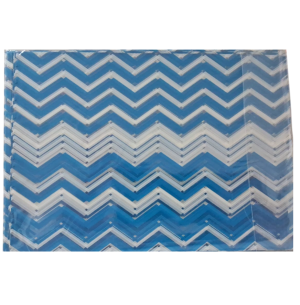 SACO METAL 10X15CM 50UN CHEVRON AZUL
