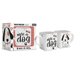 CANECA PORC.220ML QUADRADA MÃE DE DOG