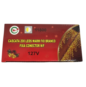  PISCA CASCATA 200 LEDS WARM FIXO 