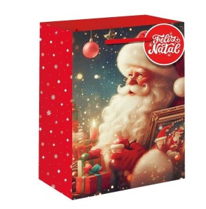  SACOLA PRES.18X23CM PAPAI NOEL