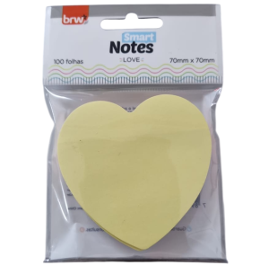 BLOCO ANOT.ADES.BRW 7CM 100FLS CORAÇÃO