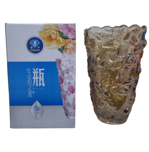 VASO VIDRO 24CM ÂMBAR