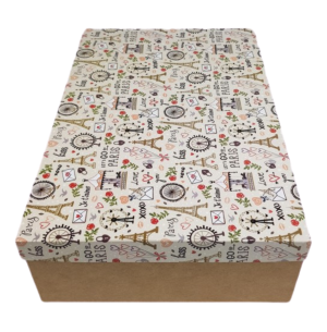 CAIXA PRESENTE 36X24X10CM KRAFT ESTAMPADA